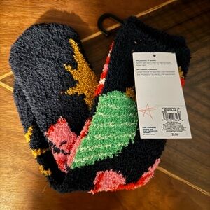 Old Navy Blue Socks with Colorful Patterns